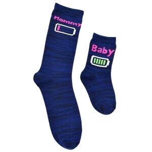 NWT Piero Liventi Mommy & Baby Matching Socks Battery Life, Baby Shower Gift